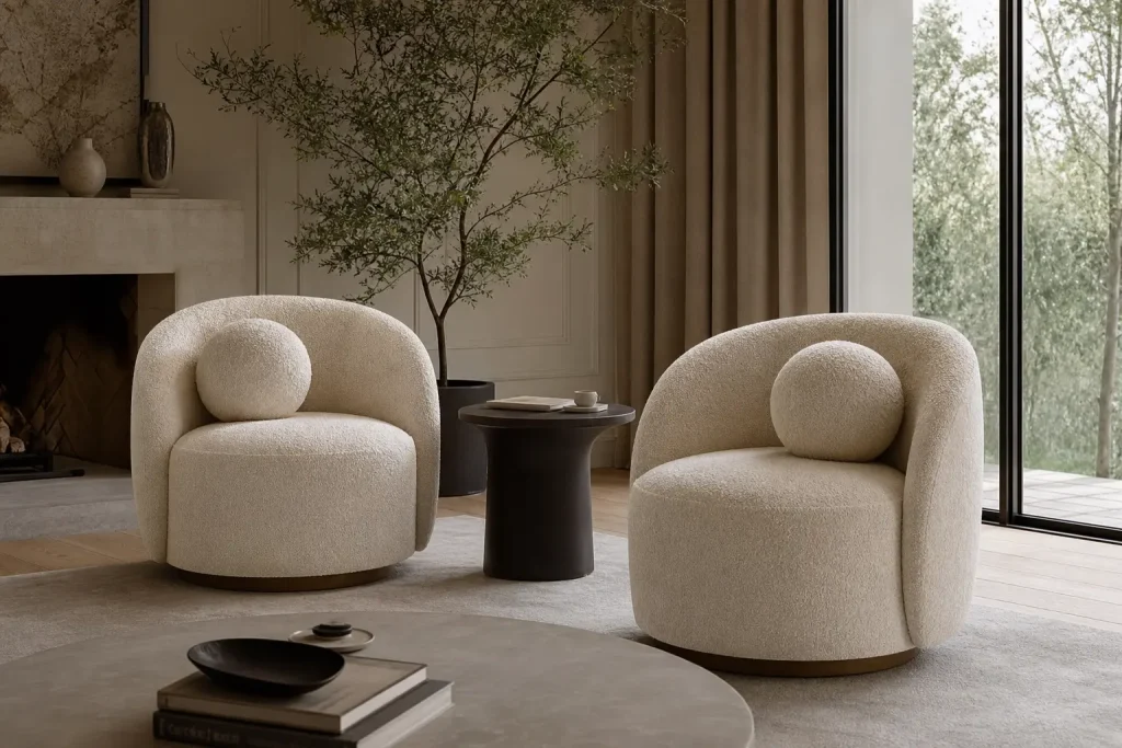 Cozy Bouclé Accent Chair Ideas for Living Rooms