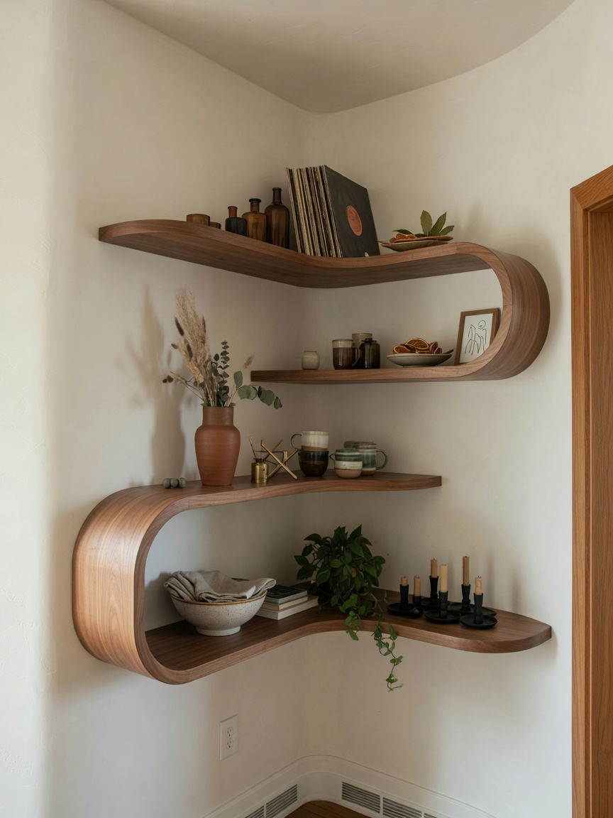 Modern Curved Wall Shelves