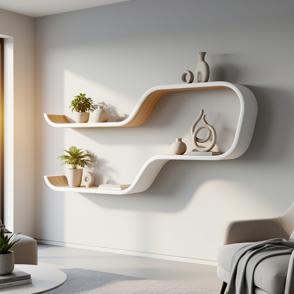 Modern Curved Wall Shelves