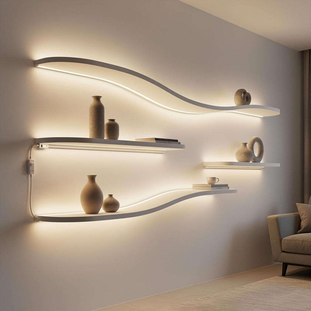 Modern Curved Wall Shelves