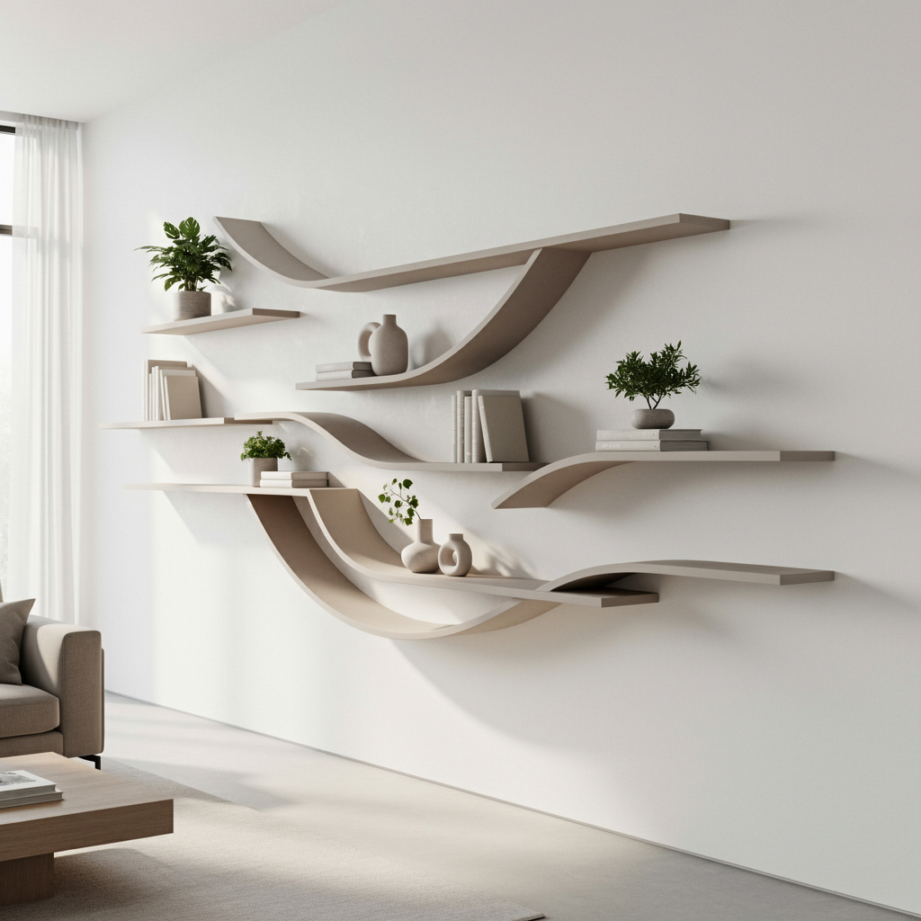 Modern Curved Wall Shelves