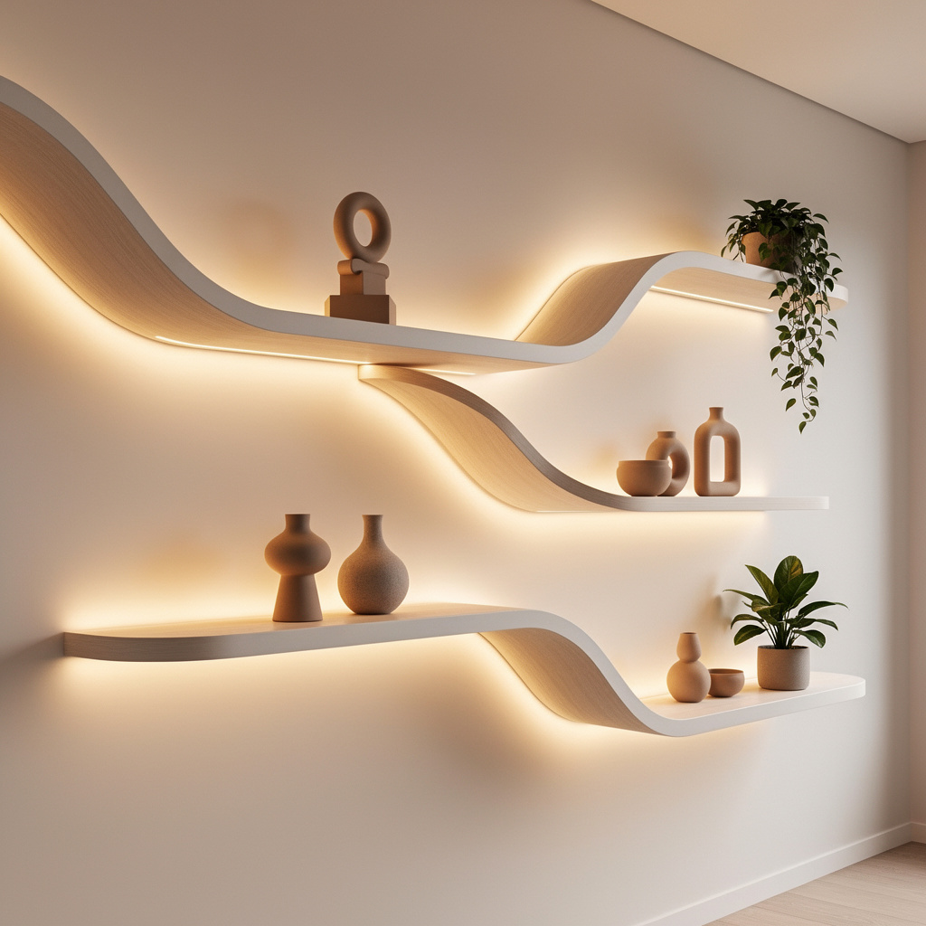 Modern Curved Wall Shelves