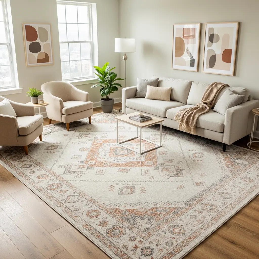 Budget Friendly Living Room Floor Makeover