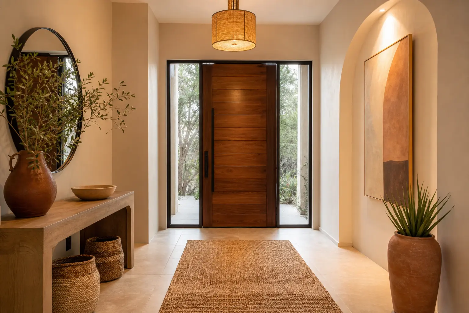 Terracotta and Sand Beige Entryway Decor Ideas