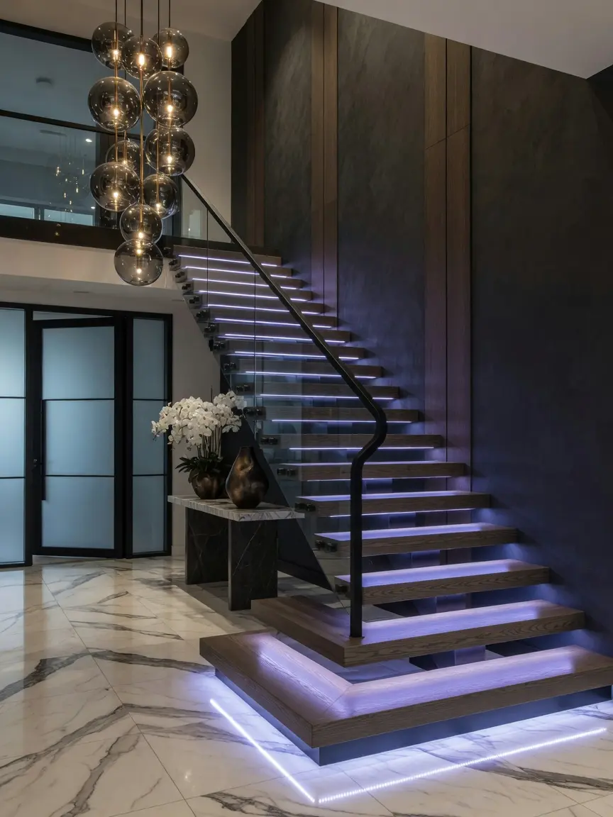 Modern LED Staircase Design Ideas
