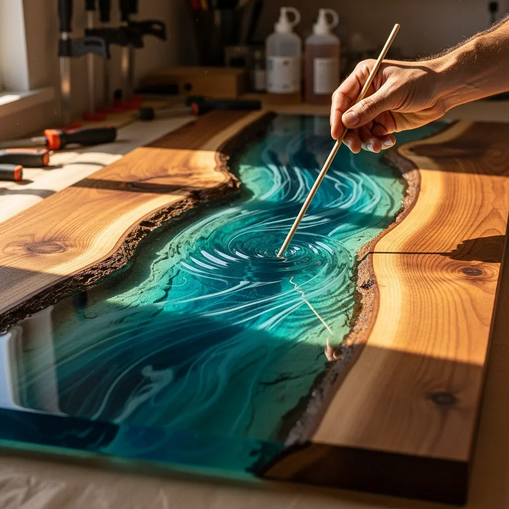DIY Resin River Wall Art