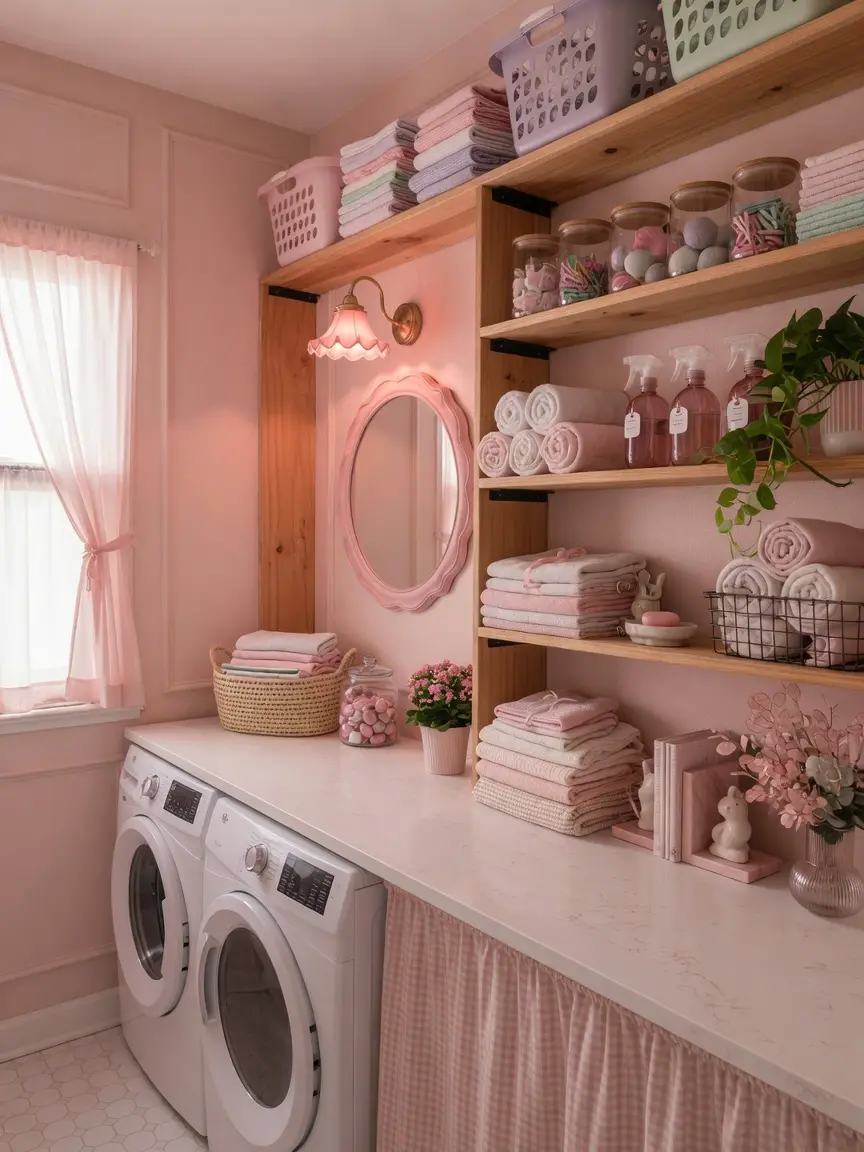 Pink Laundry Room Glow-Up Ideas