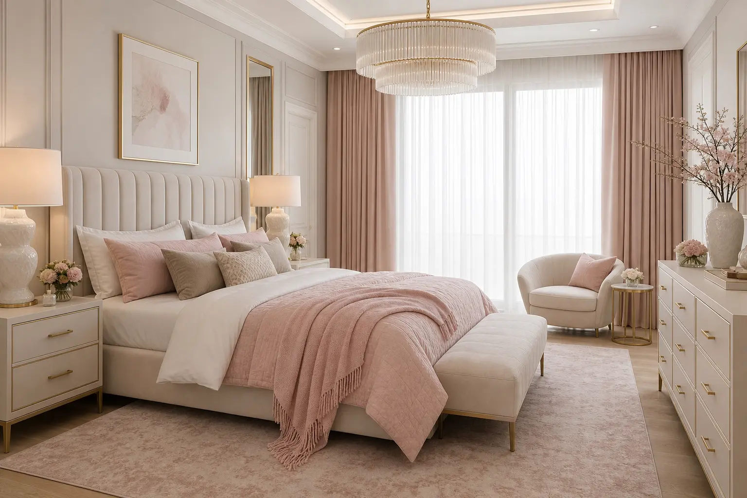 Beige Luxury Bedroom Design Ideas