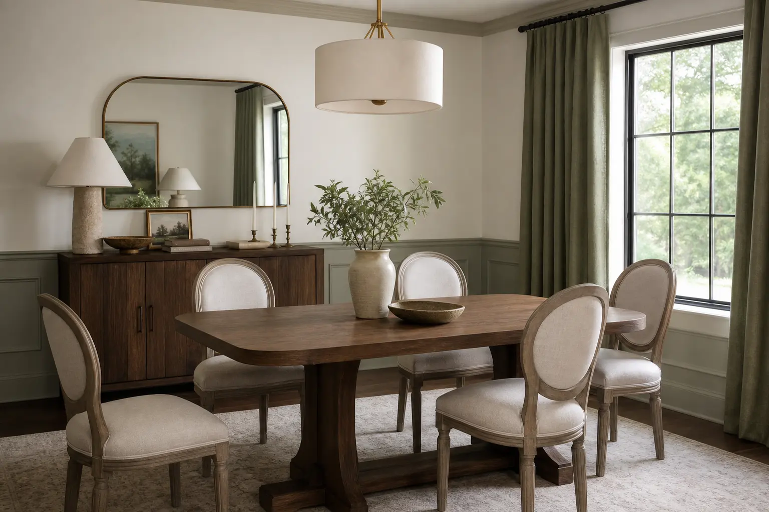 Modern Sage Green Dining Room Makeover Ideas