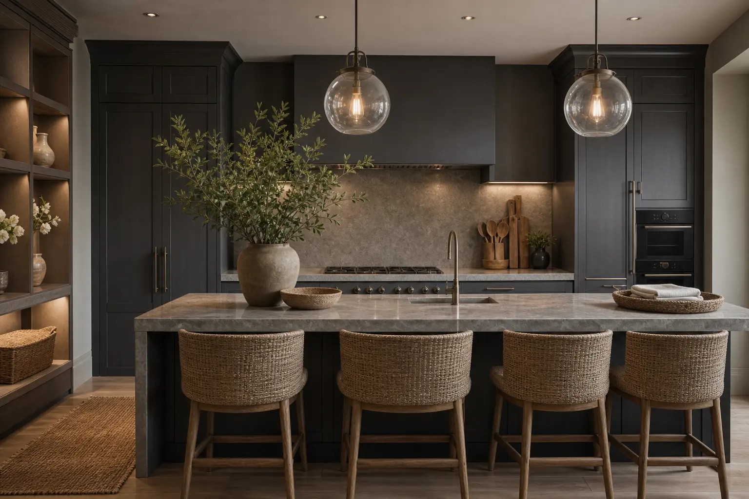 Luxury Charcoal Grey & Warm Beige Kitchen Ideas
