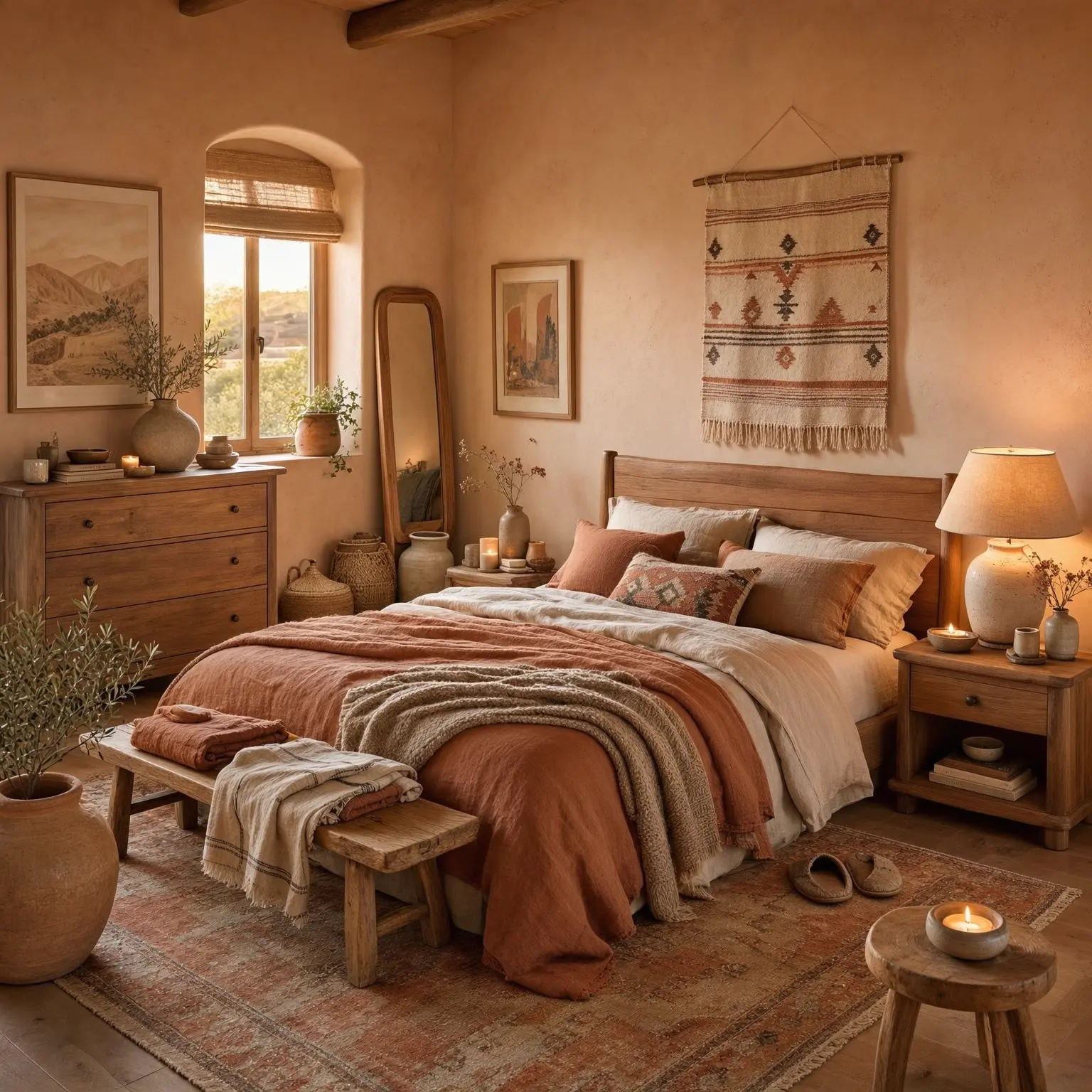 Cozy Terracotta Bedroom Ideas