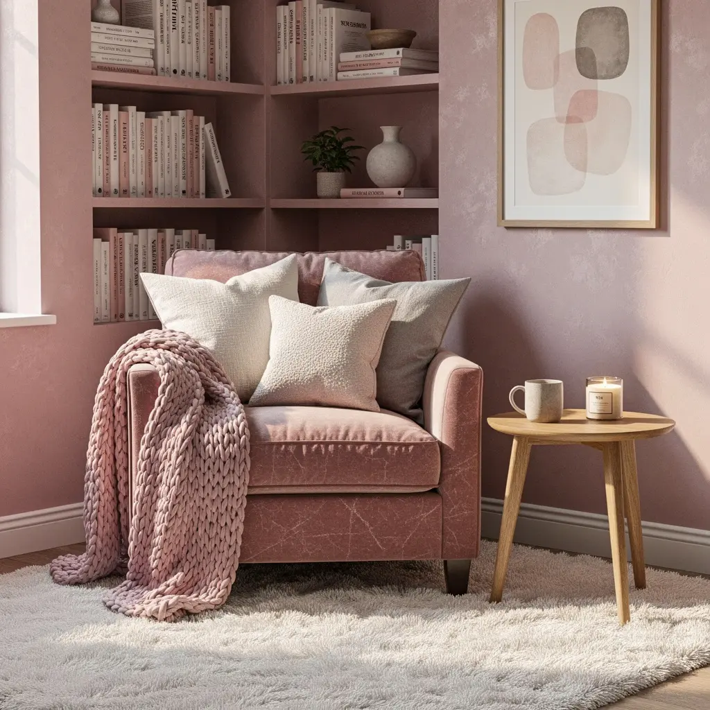 Cozy Pink Reading Nook Ideas