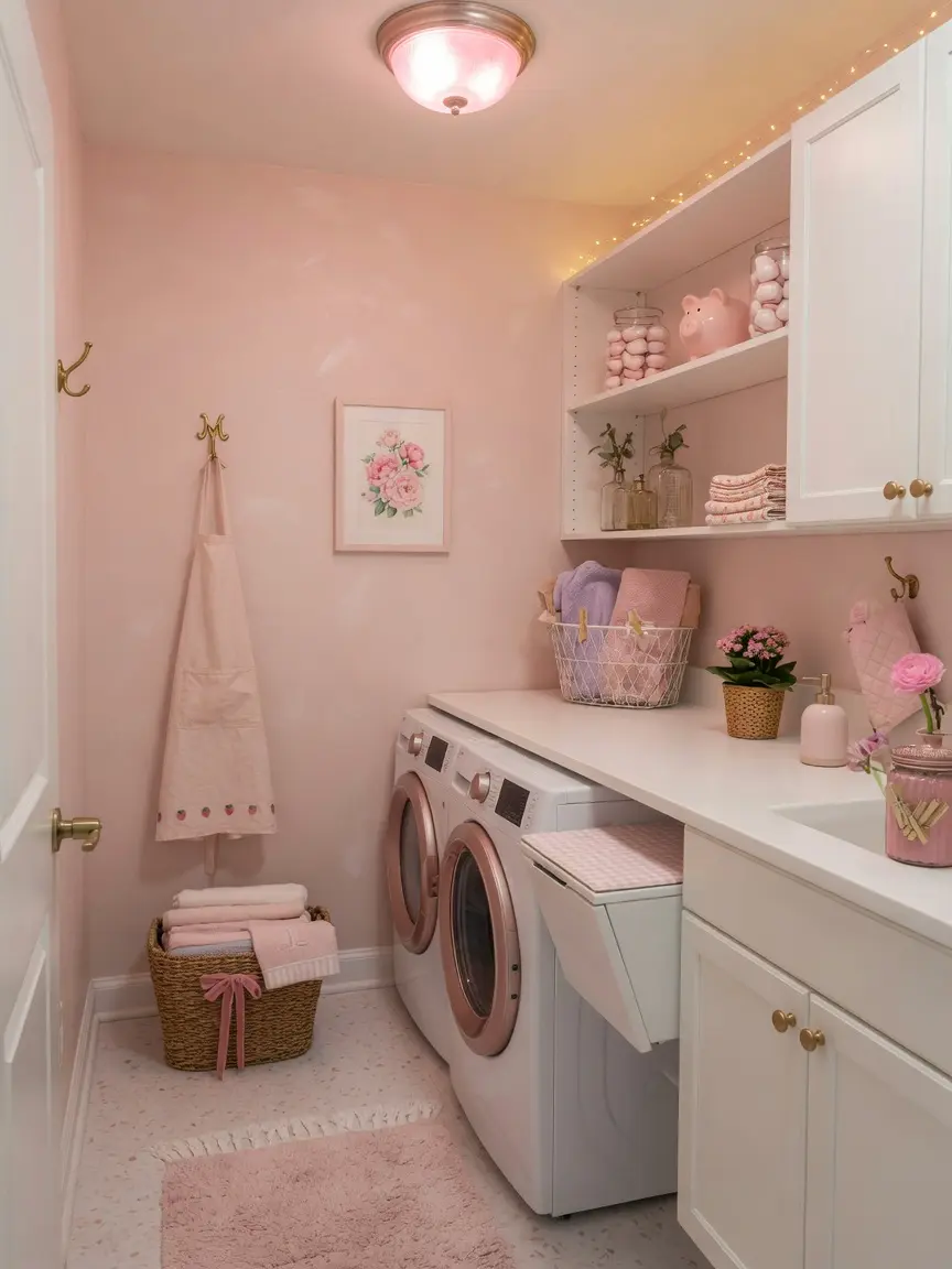 Pink Laundry Room Glow-Up Ideas