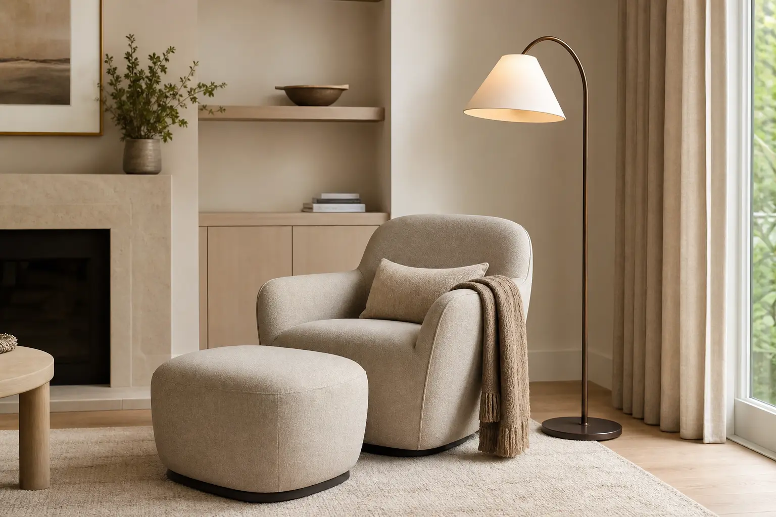 Modern Accent Chair with Ottoman Ideas