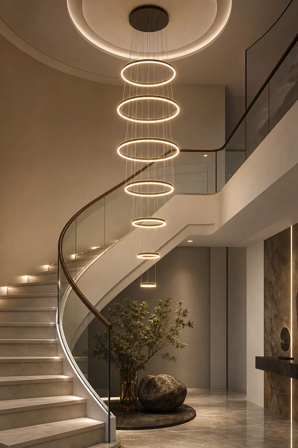 Modern LED Ring Chandelier Ideas
