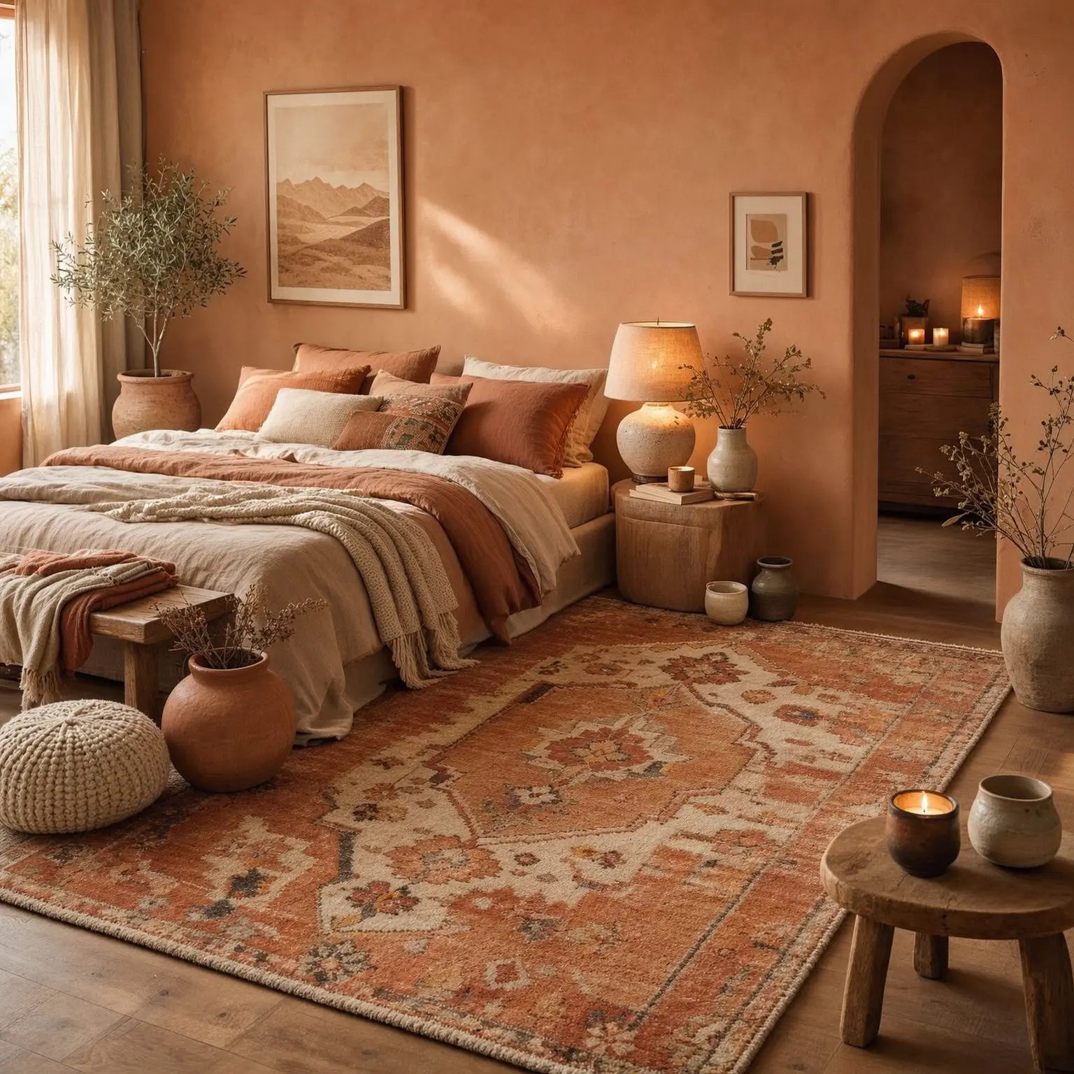 Cozy Terracotta Bedroom Ideas