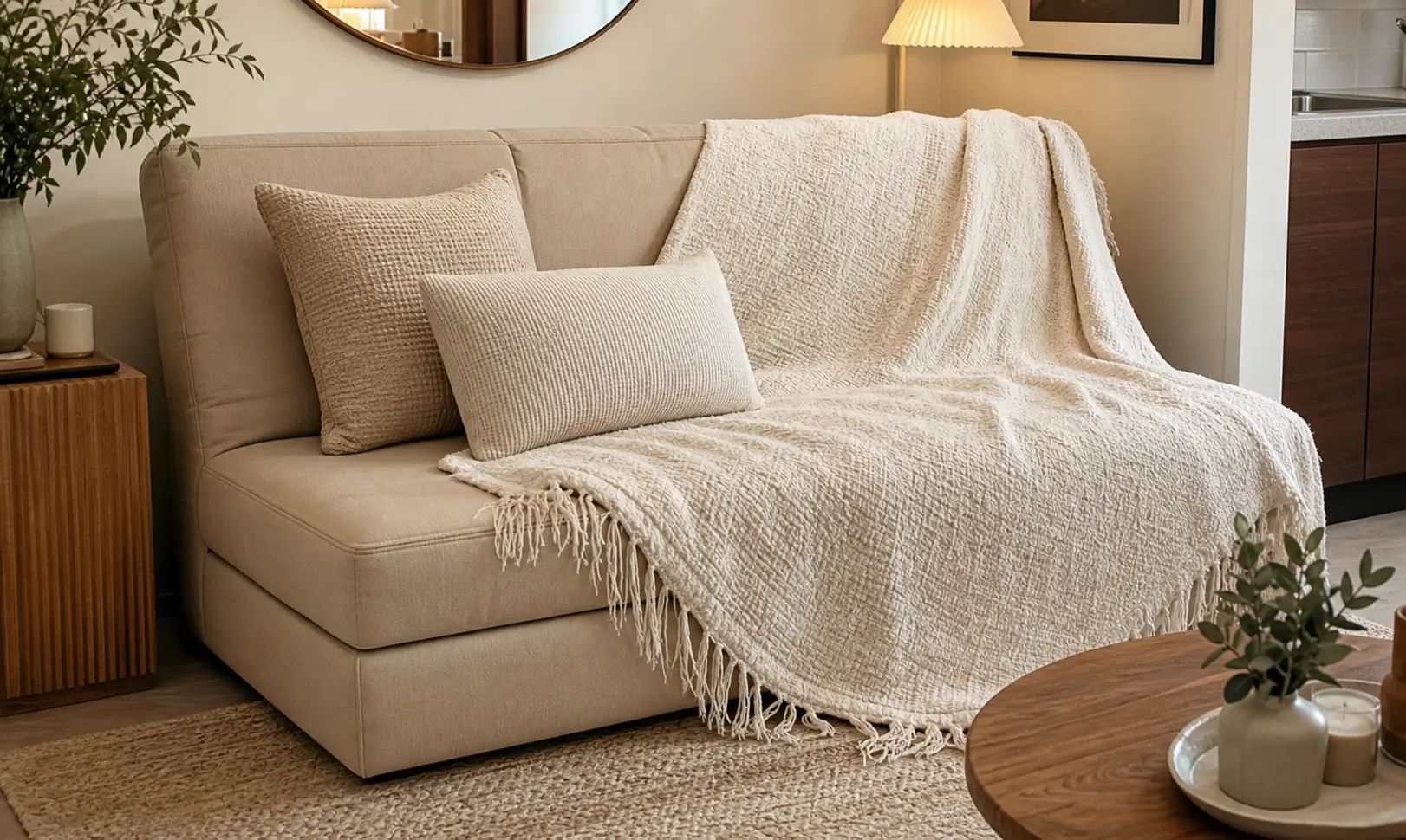Beige Couch Bed Ideas for Small Spaces