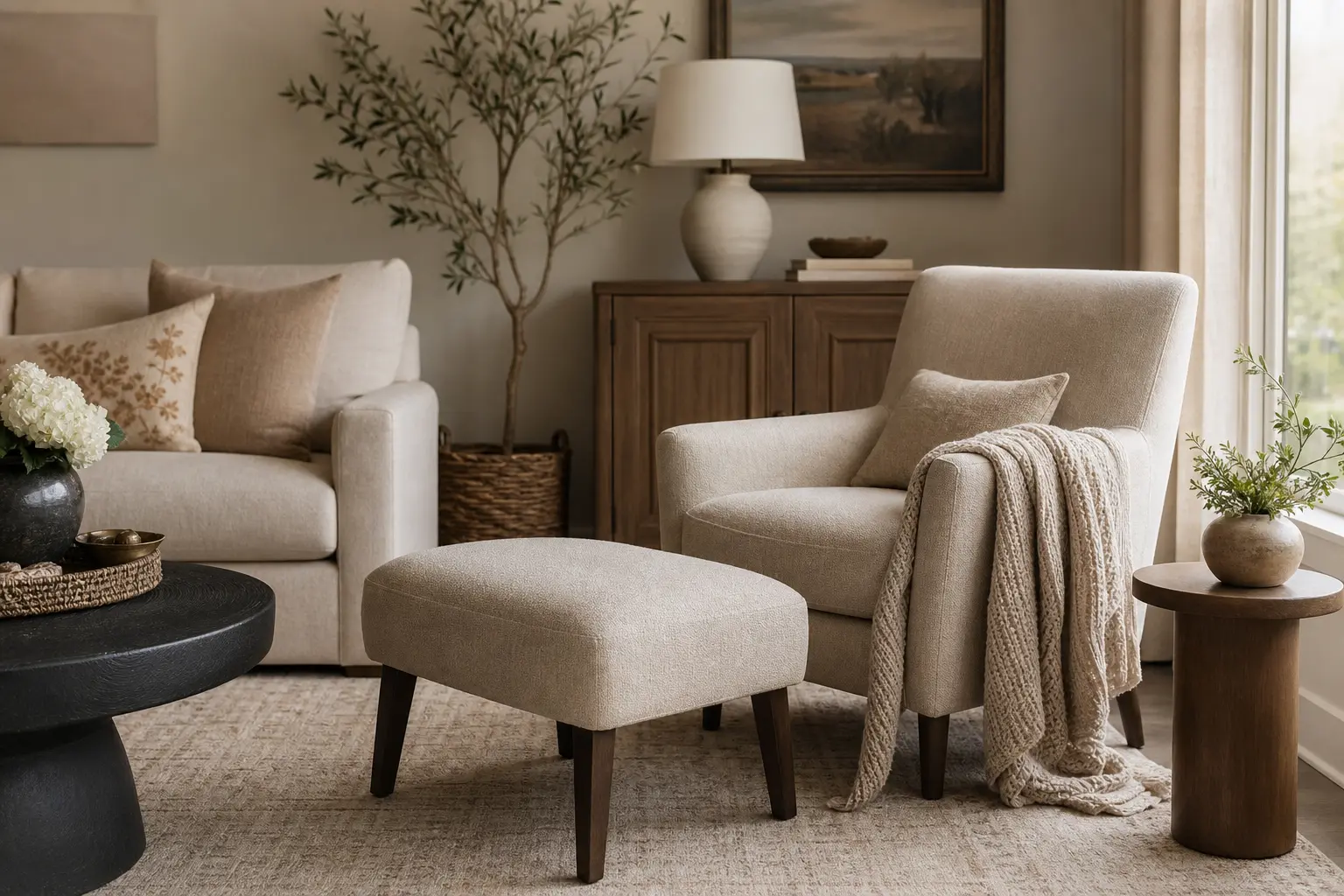 Modern Accent Chair with Ottoman Ideas