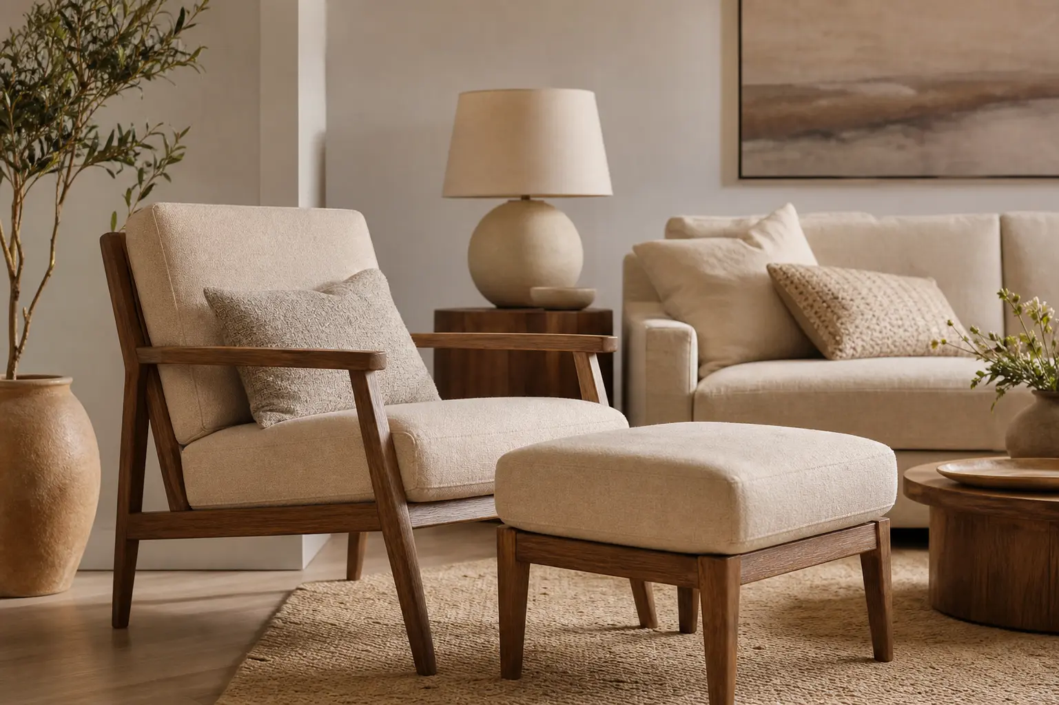 Modern Accent Chair with Ottoman Ideas