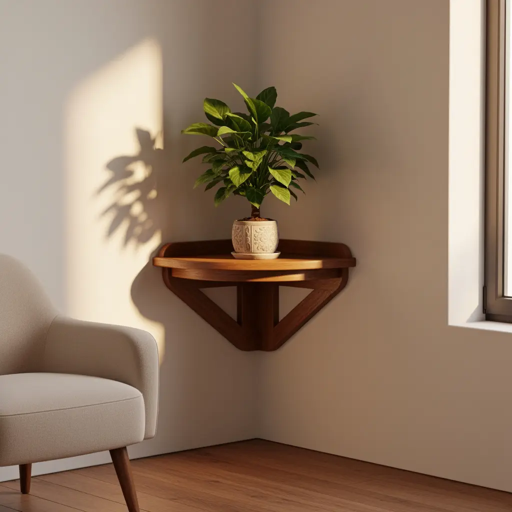 Cozy Corner Plant Shelf