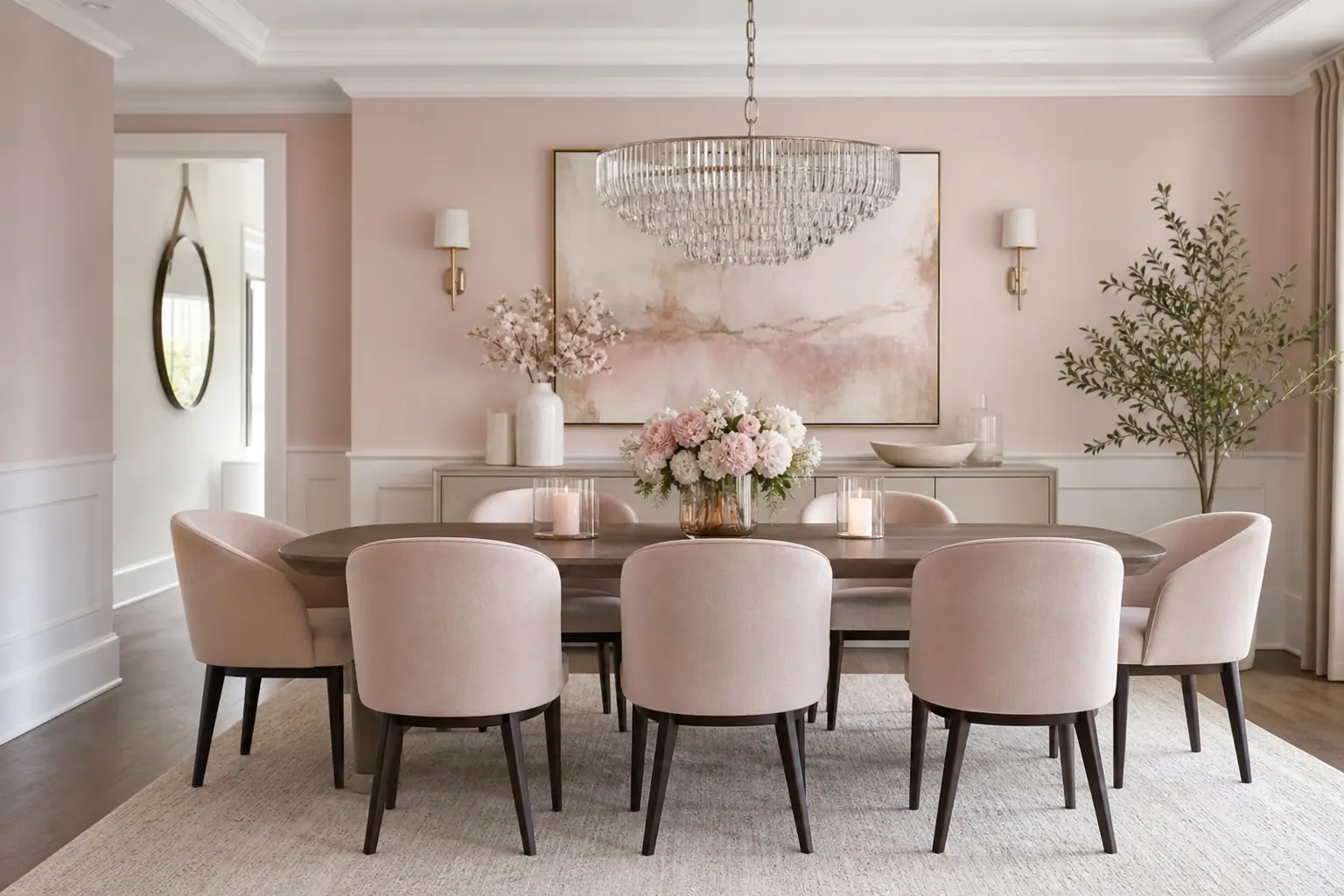 Blush Pink Dining Room Decor Ideas