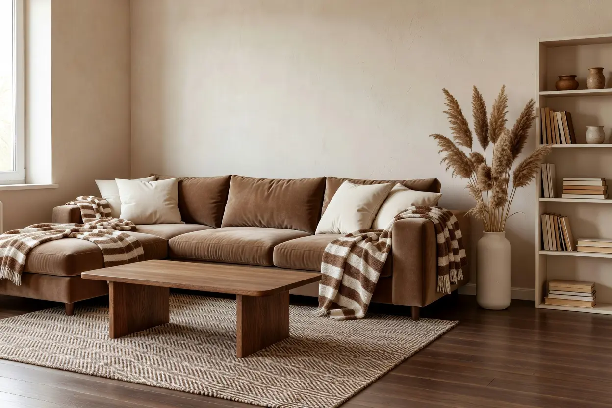 Cozy Brown and Cream Living Room Decor Ideas