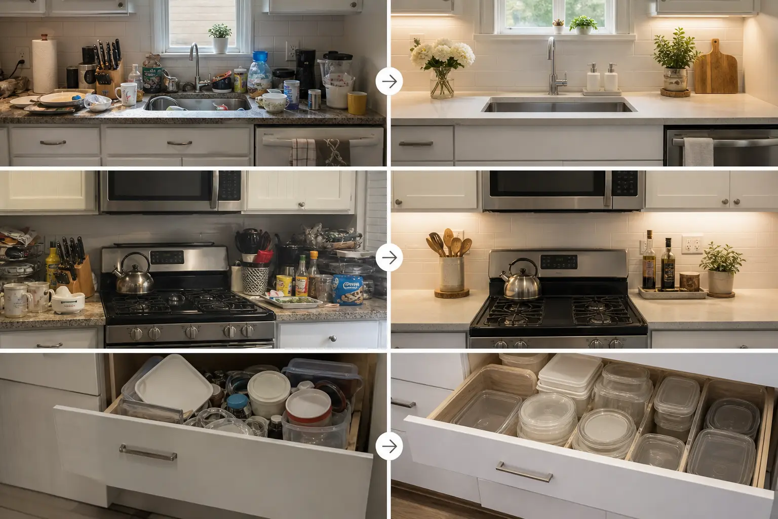 Kitchen Clutter Before & After Transformation Ideas