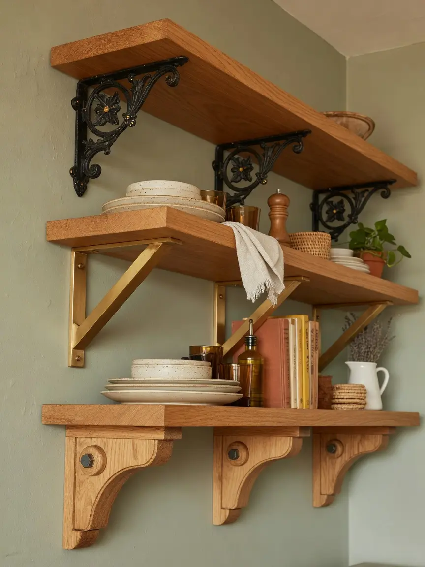 Curated Kitchen Open Shelving