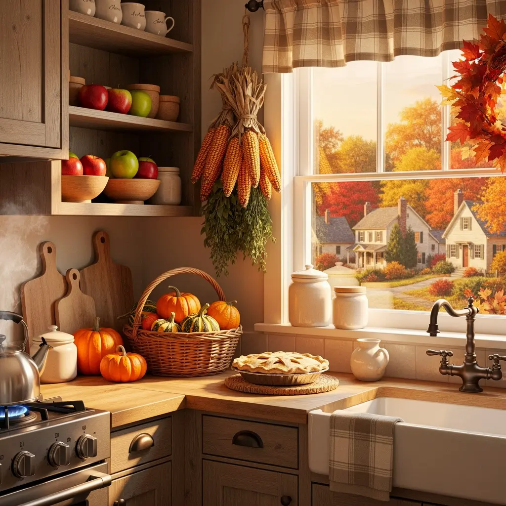 Cozy Fall Village Home Decor