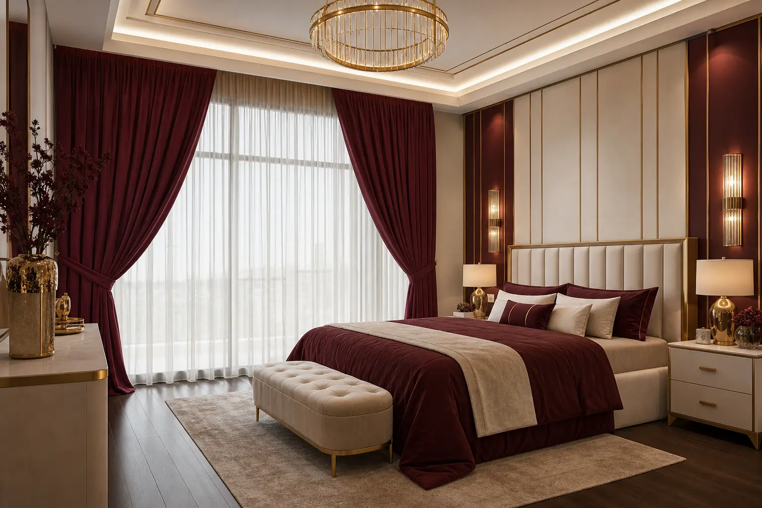 Modern Luxury Bedroom Design Ideas with Warm White