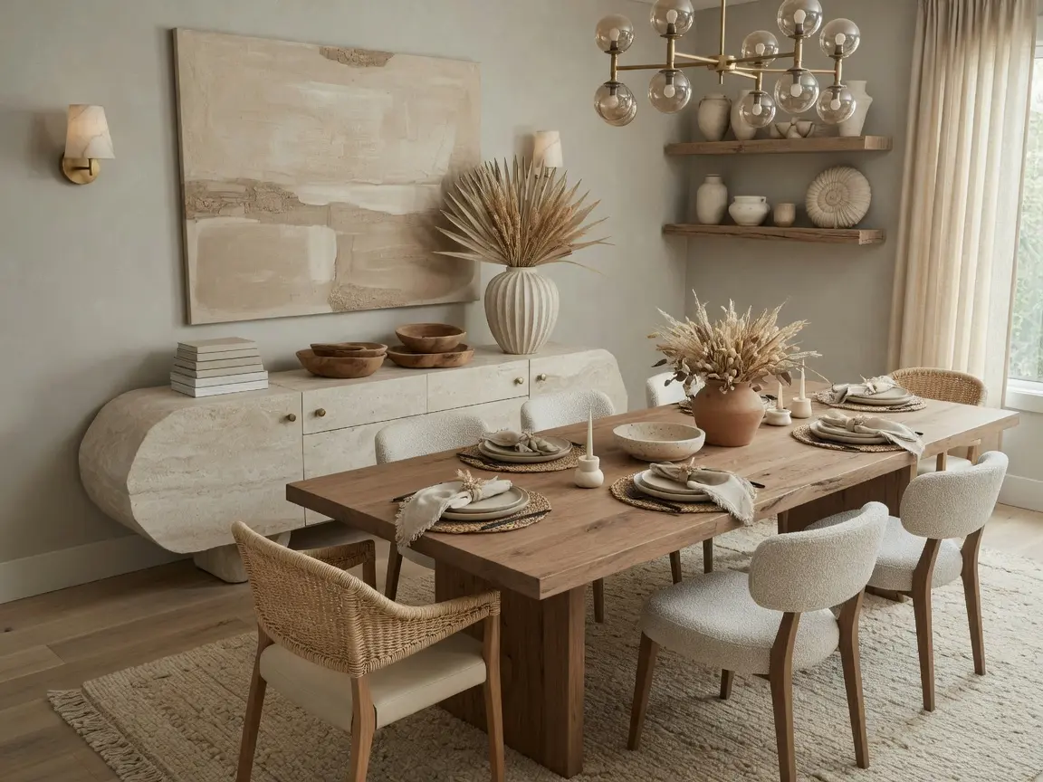 Modern Beige Dining Room Ideas