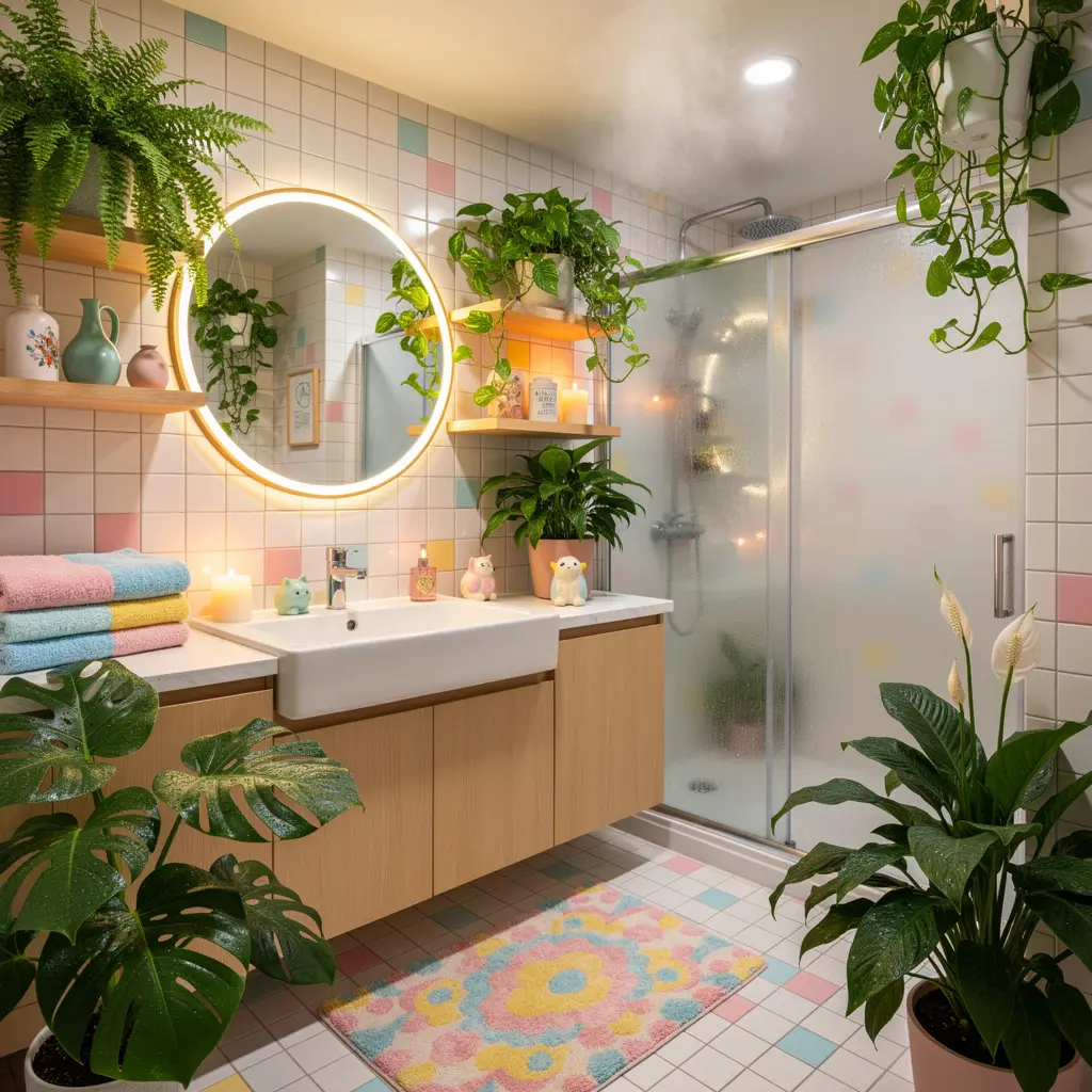 Cozy Dopamine Bathroom Decor Ideas