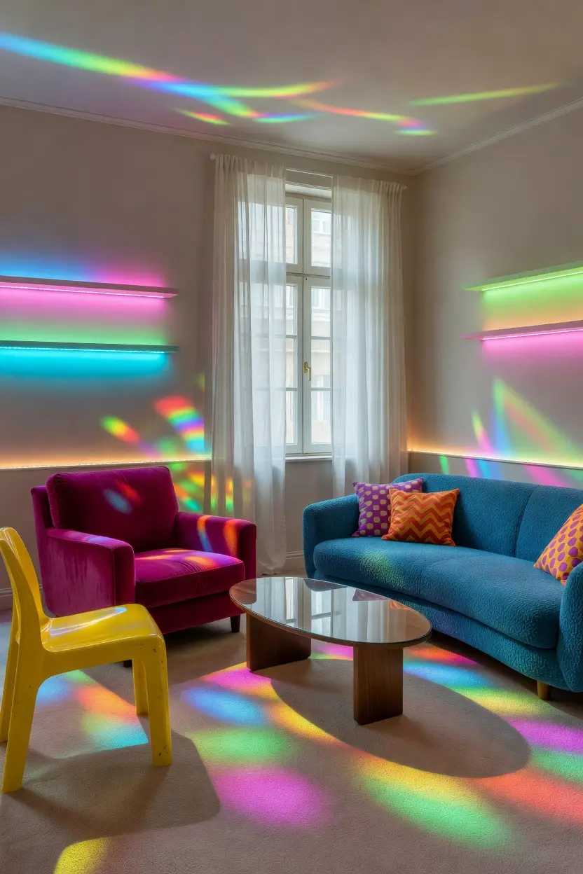 Funky Color Pop Seating Room Ideas