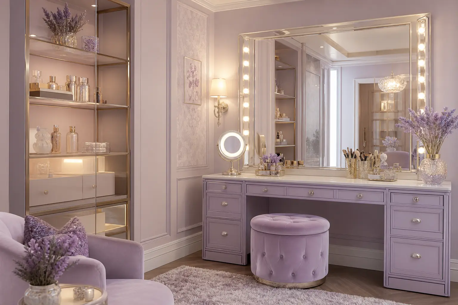 Lavender Vanity Room Ideas