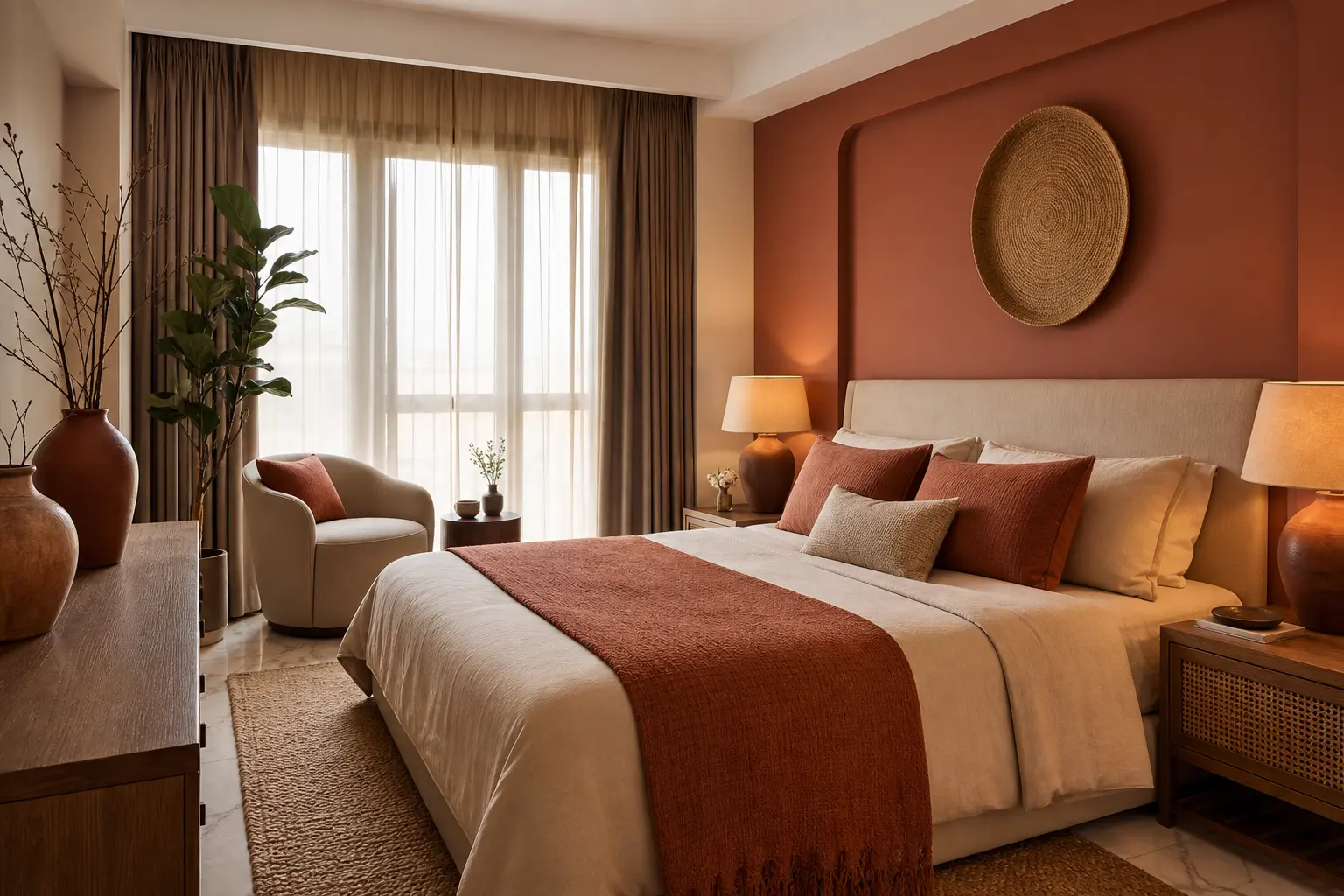 Terracotta Apartment Bedroom Ideas