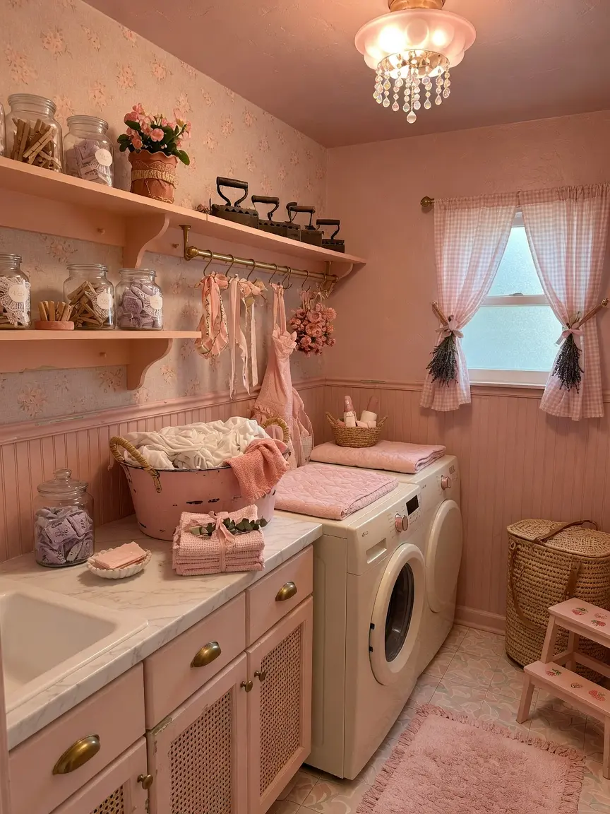 Pink Laundry Room Glow-Up Ideas