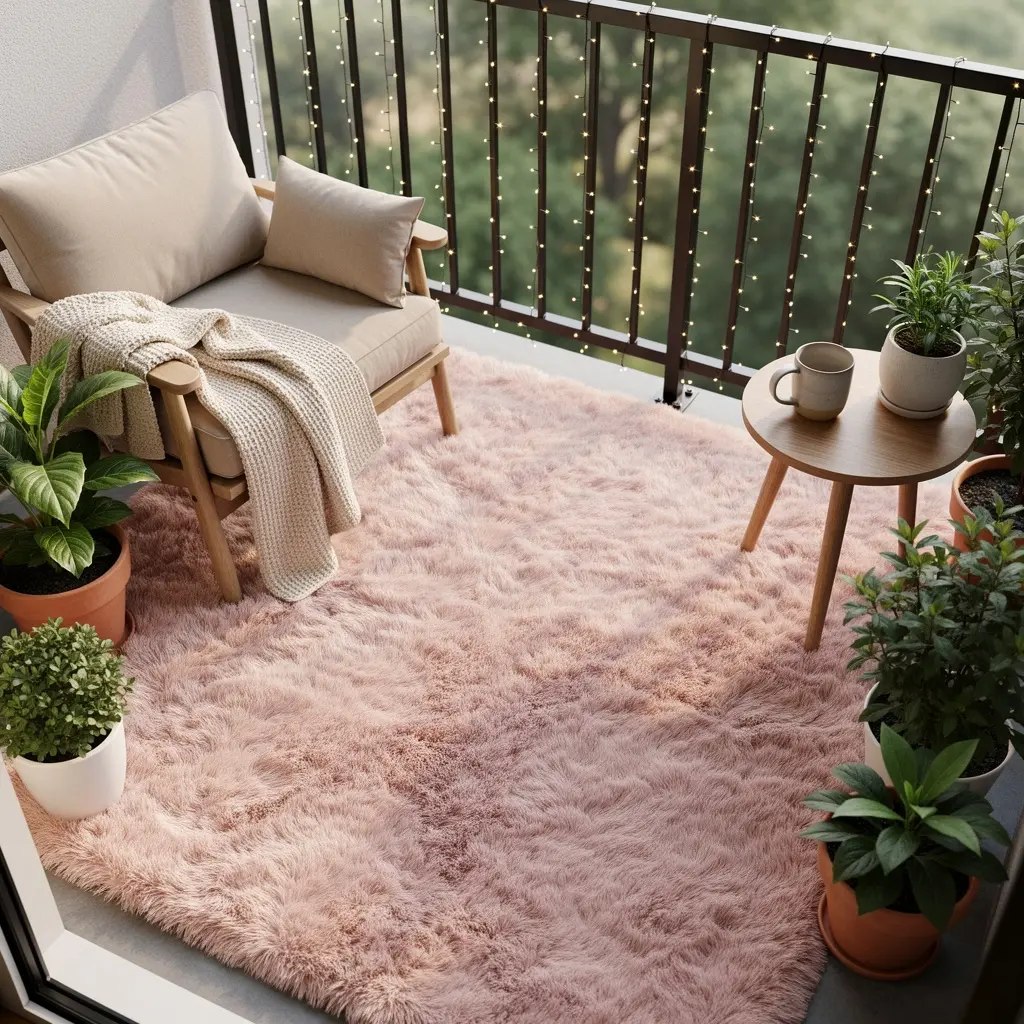 Cozy Blush Pink Balcony Ideas