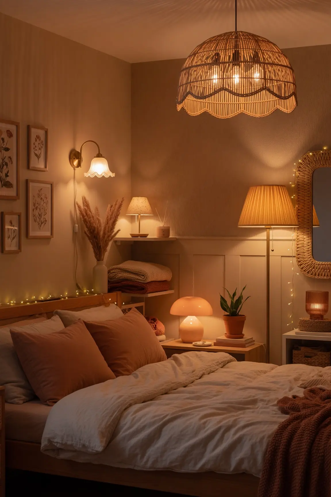 Cozy Bedroom Decor Ideas with Warm Lighting