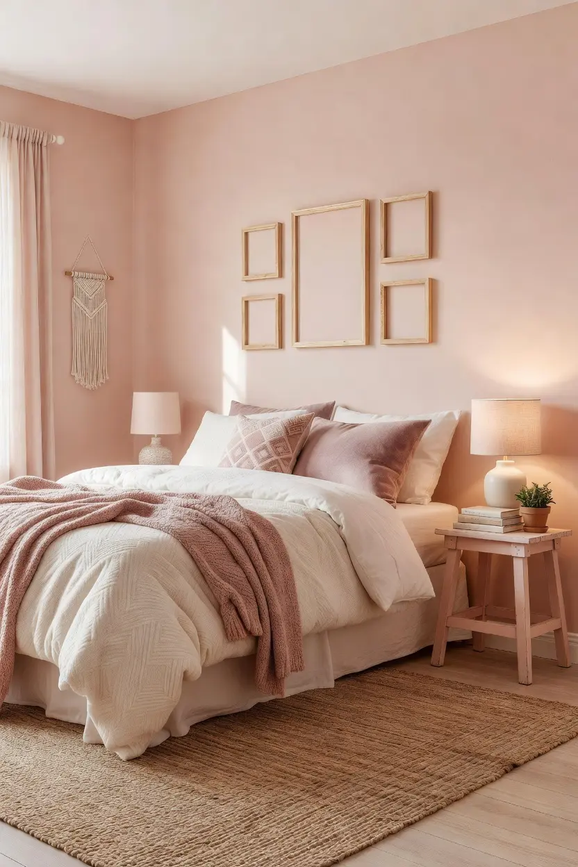 Cozy Blush Pink Bedroom Ideas for Couples