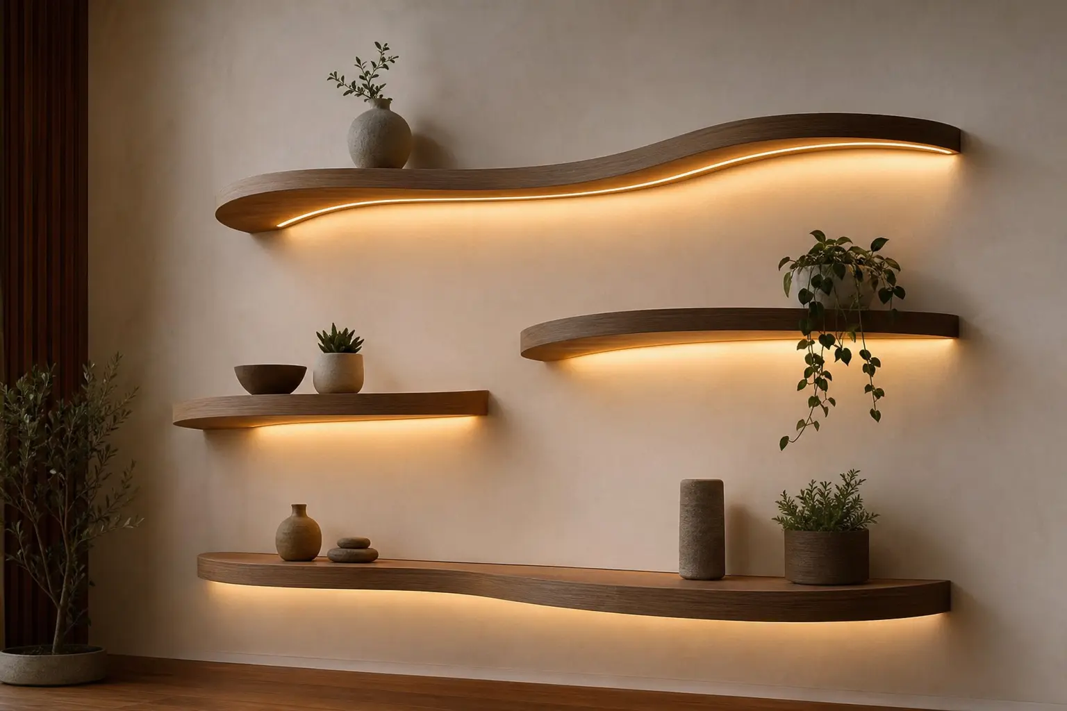 DIY Curved Floating Shelf Ideas