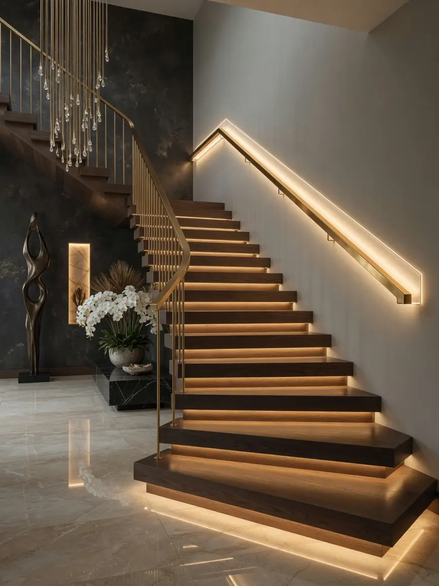 Modern LED Staircase Design Ideas
