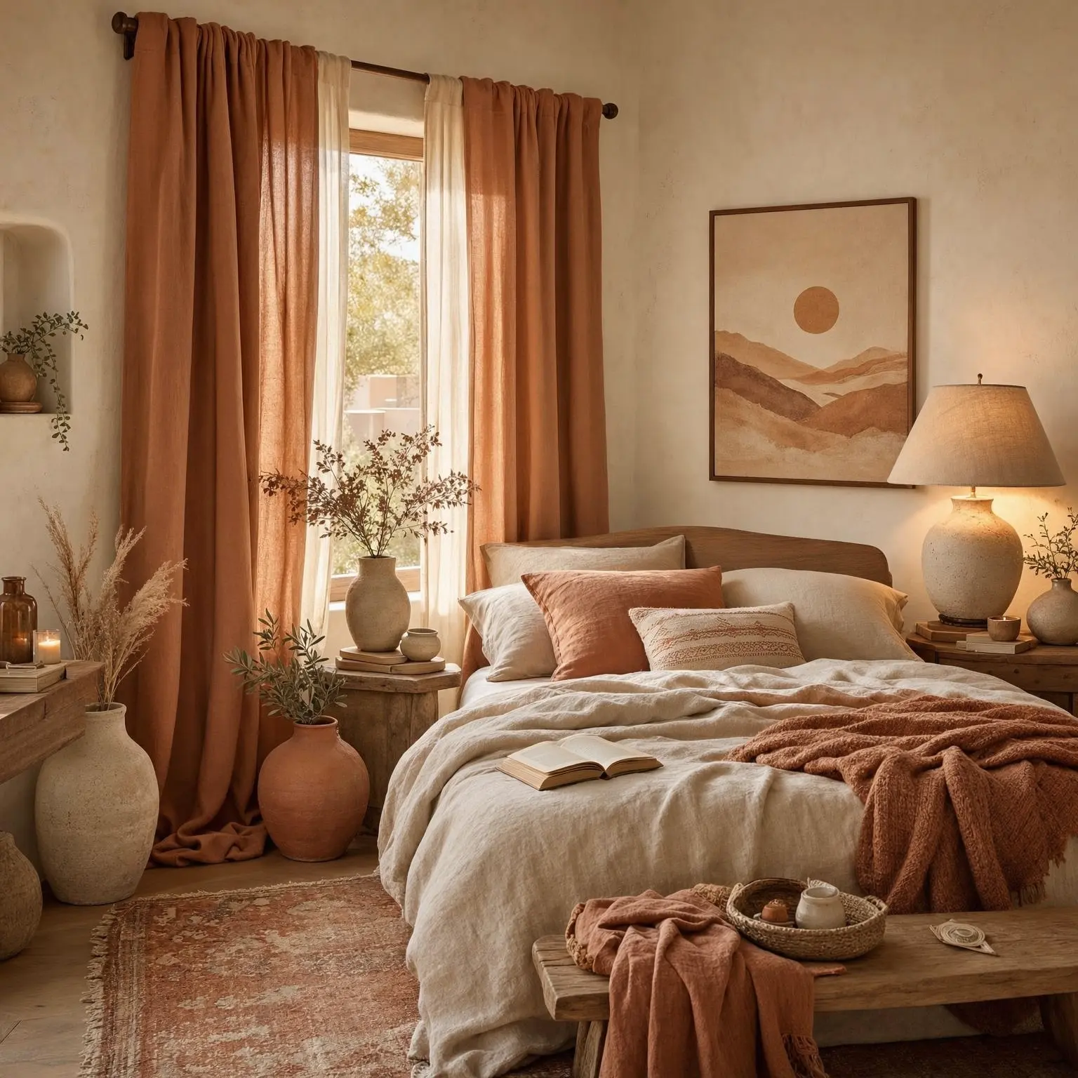 Cozy Terracotta Bedroom Ideas