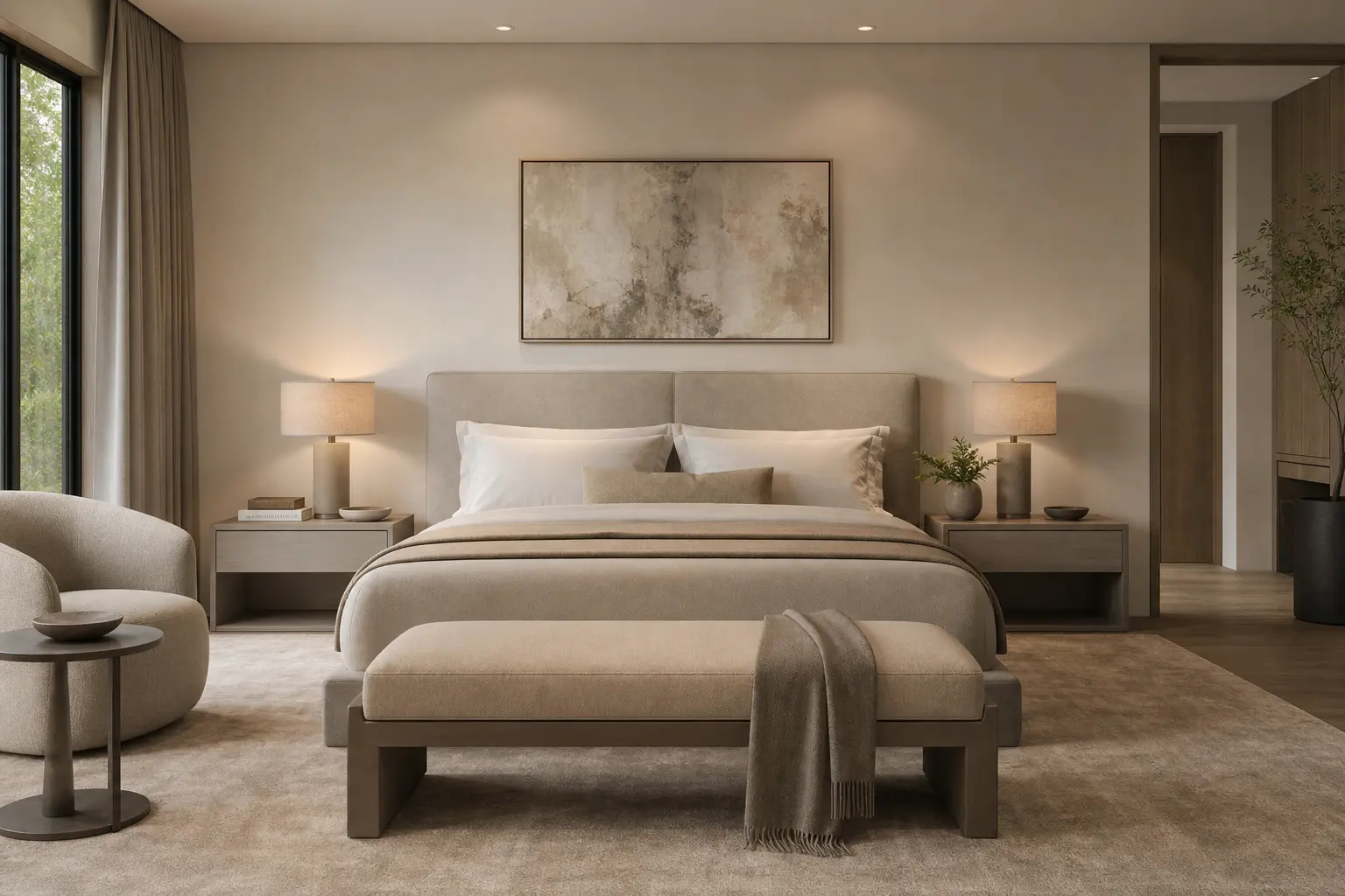 Luxury Modern Neutral Bedroom Ideas