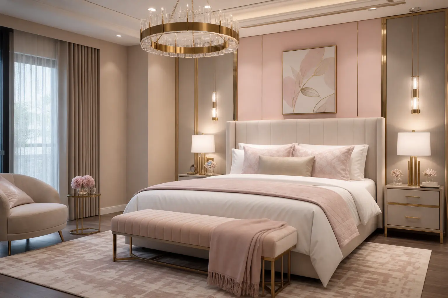 Beige Luxury Bedroom Design Ideas