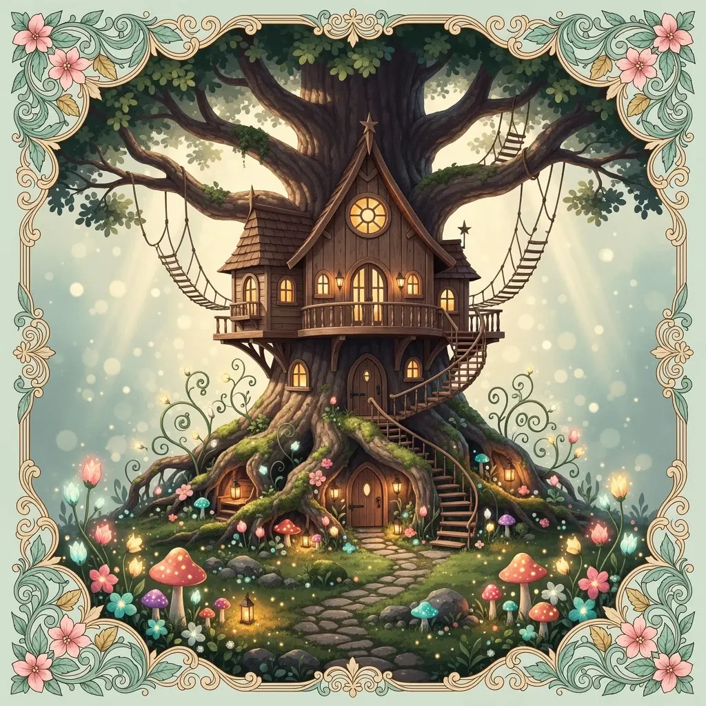 Magical Treehouse and Fairy Garden