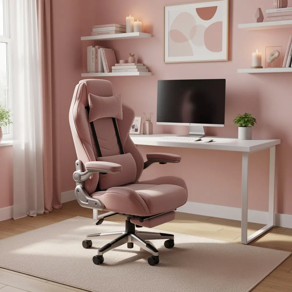 Cozy Pink Home Office Ideas