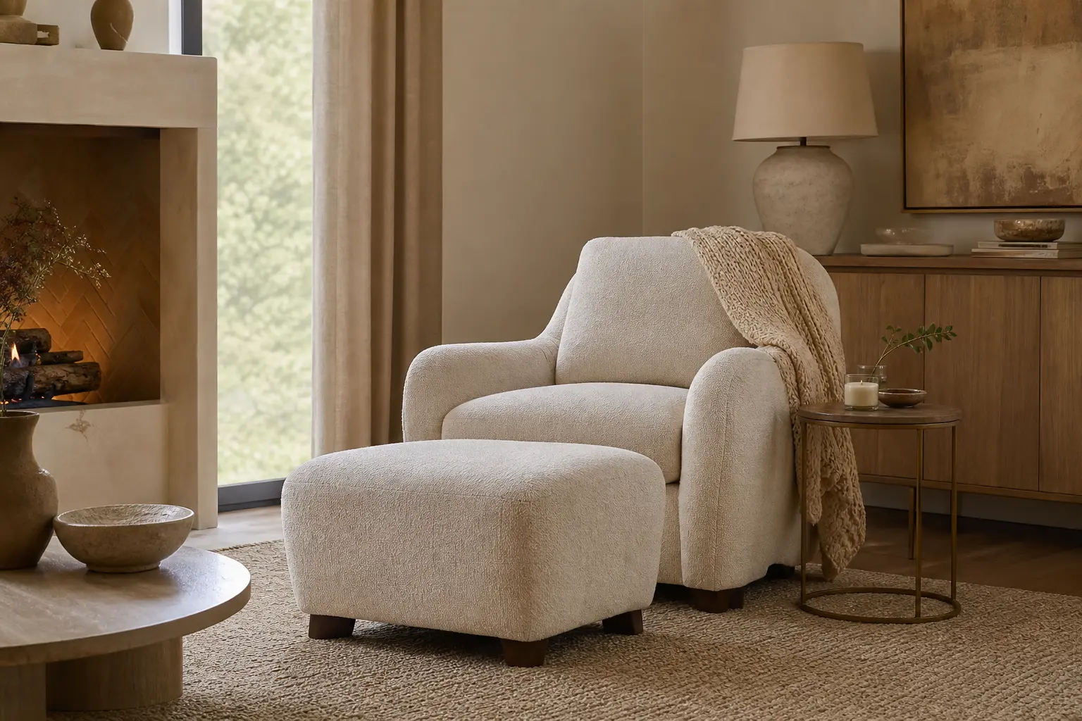 Modern Accent Chair with Ottoman Ideas