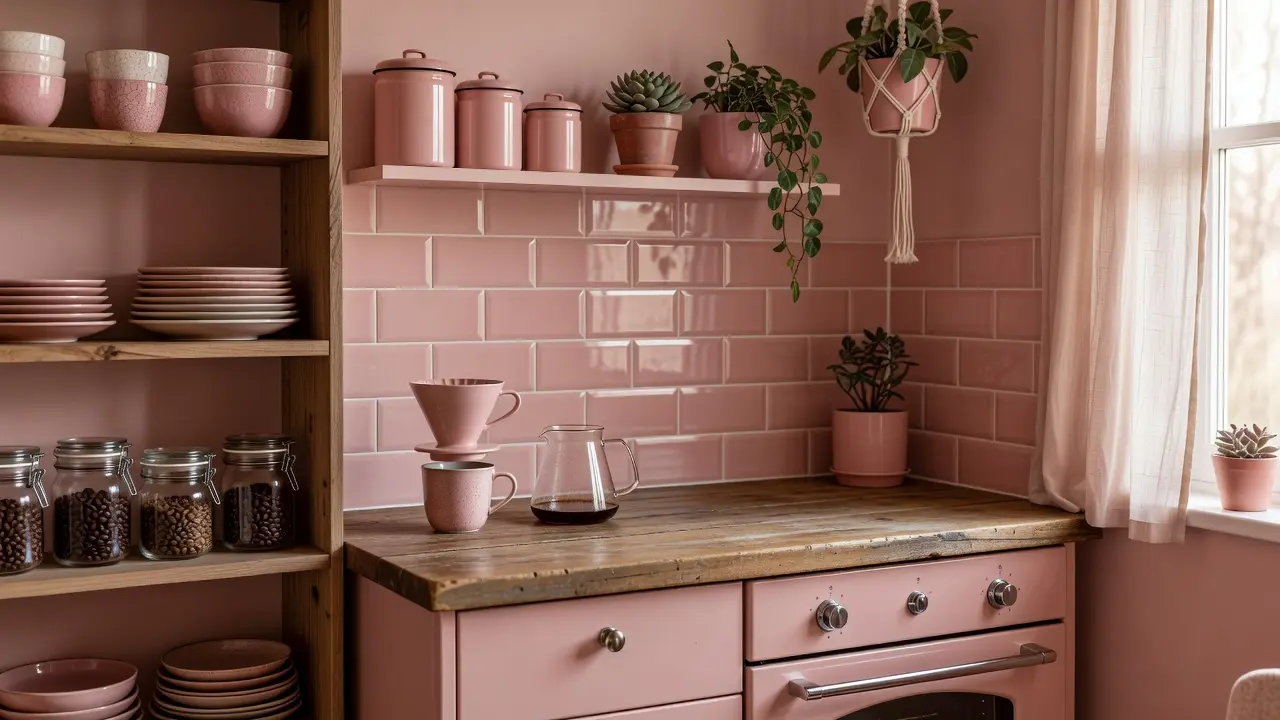 Cute Pink Kitchen Decor