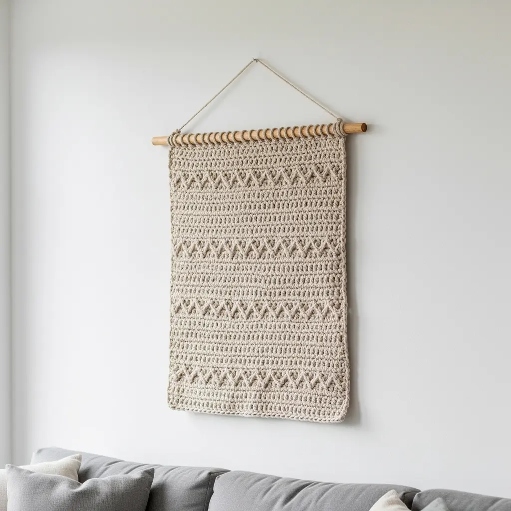 Budget Friendly Crochet Wall Hanging