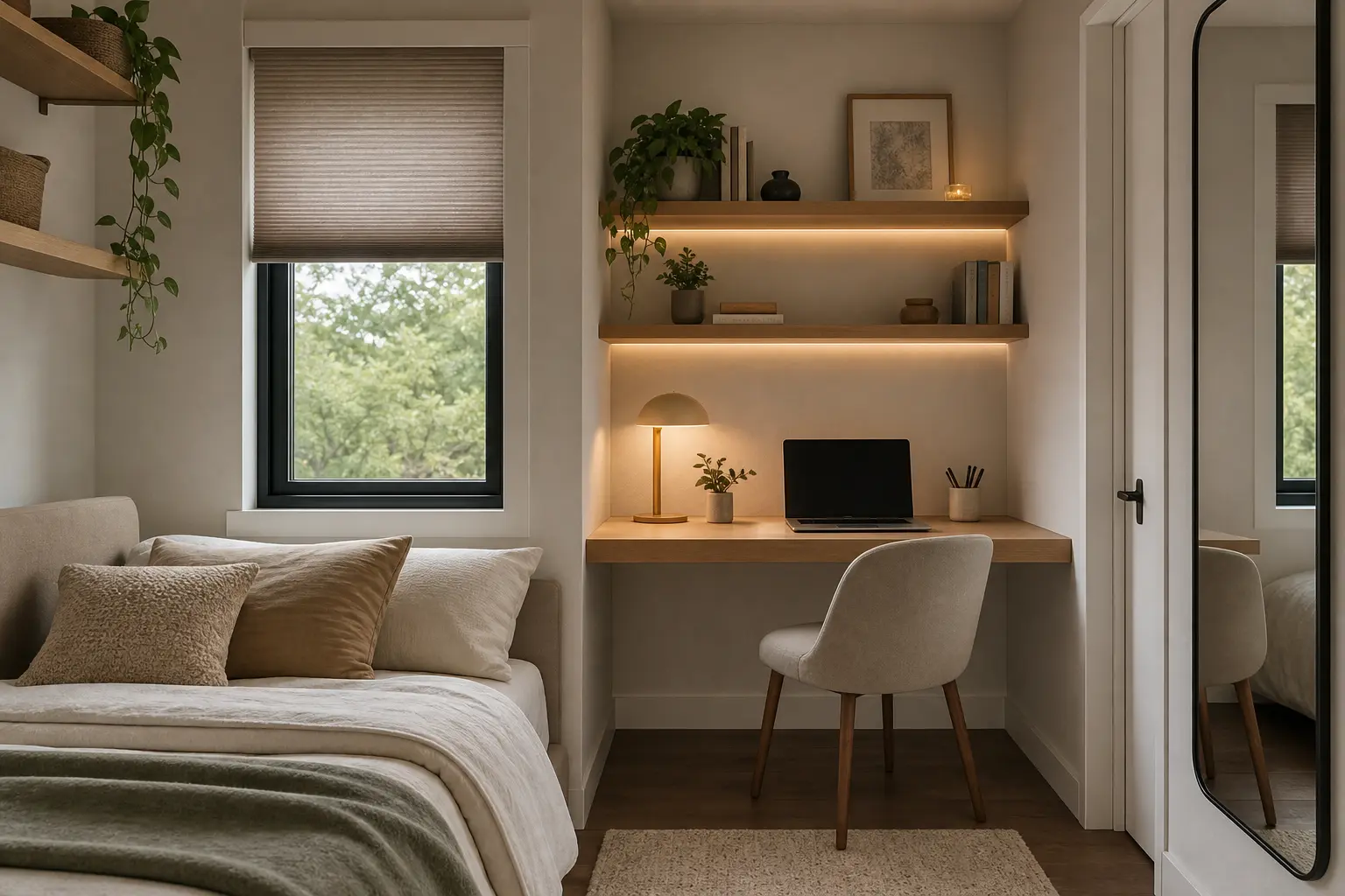 Small Bedroom with Workspace Ideas